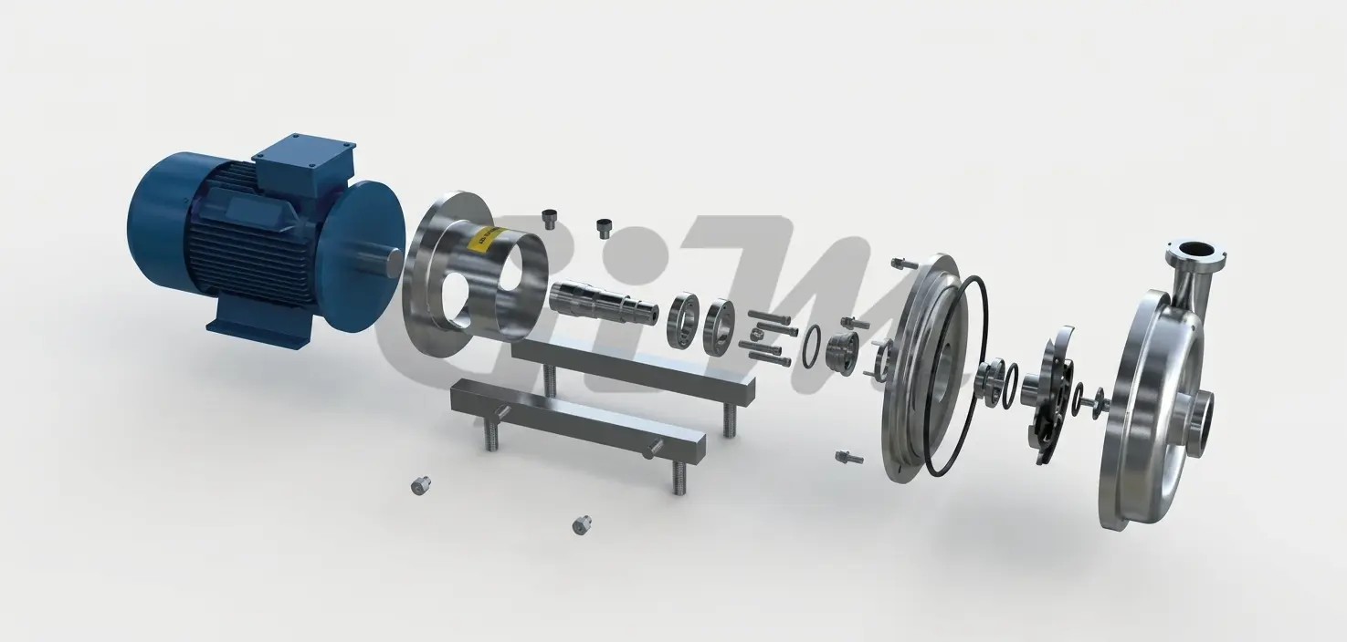 KSCP Sanitary Centrifugal Pump Explosion Structure Diagram