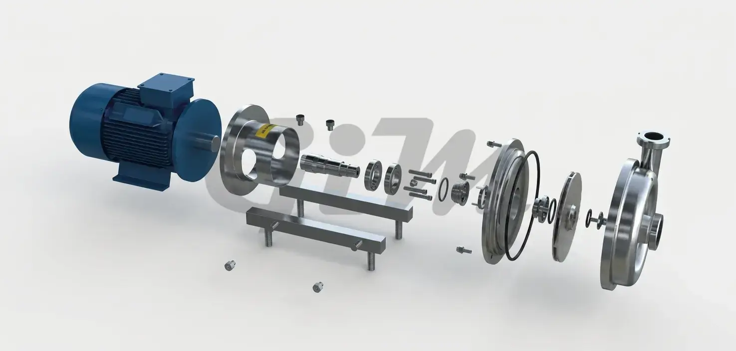 BSCP Sanitary Centrifugal Pump Explosion Structure Diagram