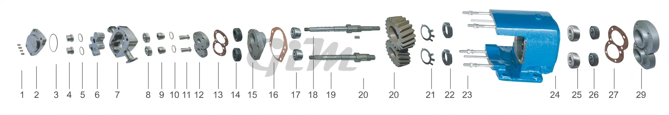 Sanitary Lobe Rotor PumpExplosion diagram