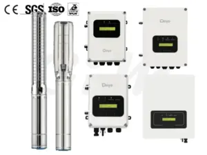GIM FLUID Deep-well Bore-hole Solar Water Pump 2 Deye AC DC Solar Pump Controller, submersible solar water pump